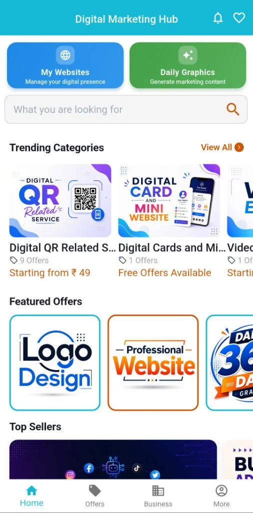 Kwikk Media Premium Marketing App Mockup